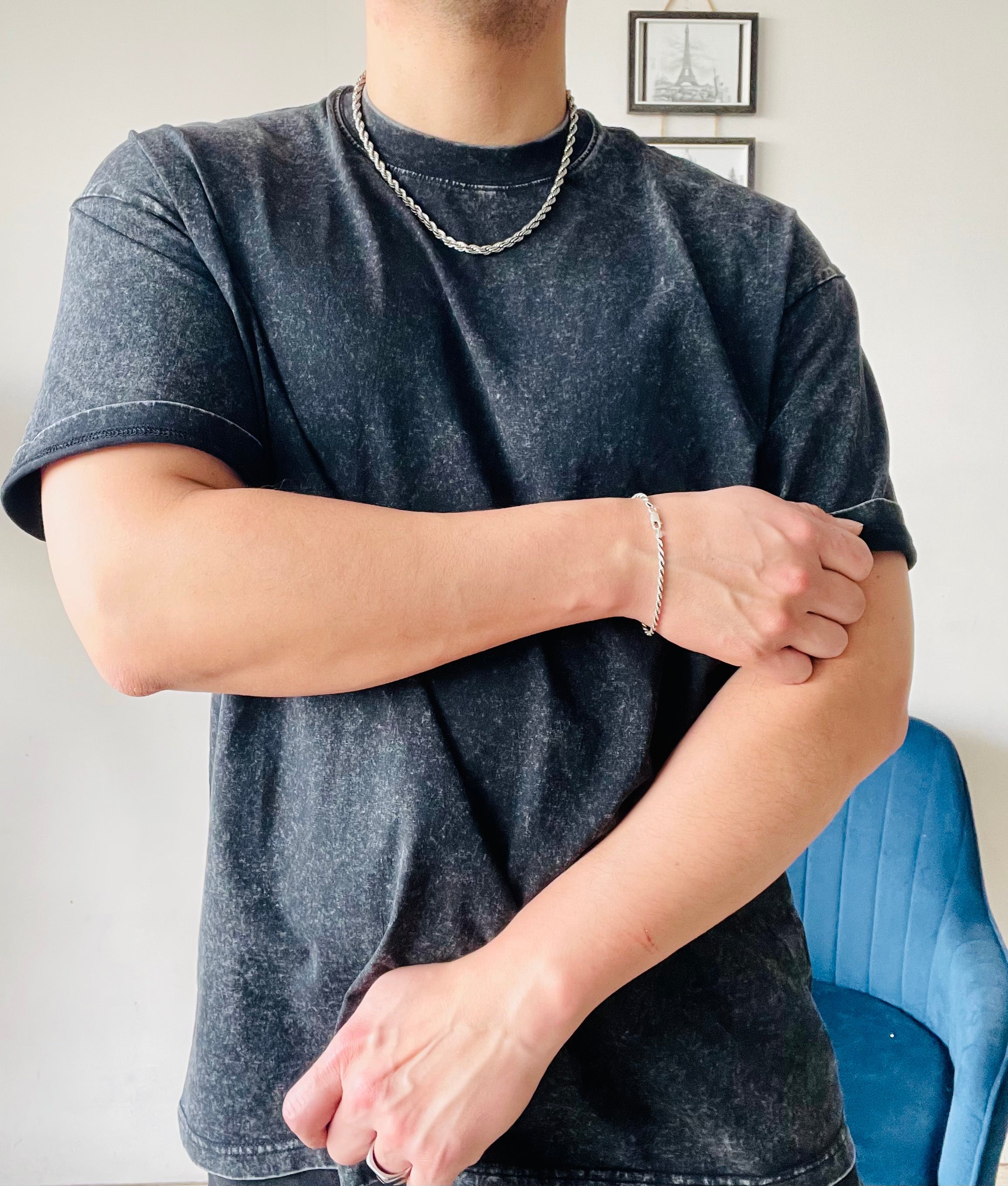 Polera oversize Acid Wash