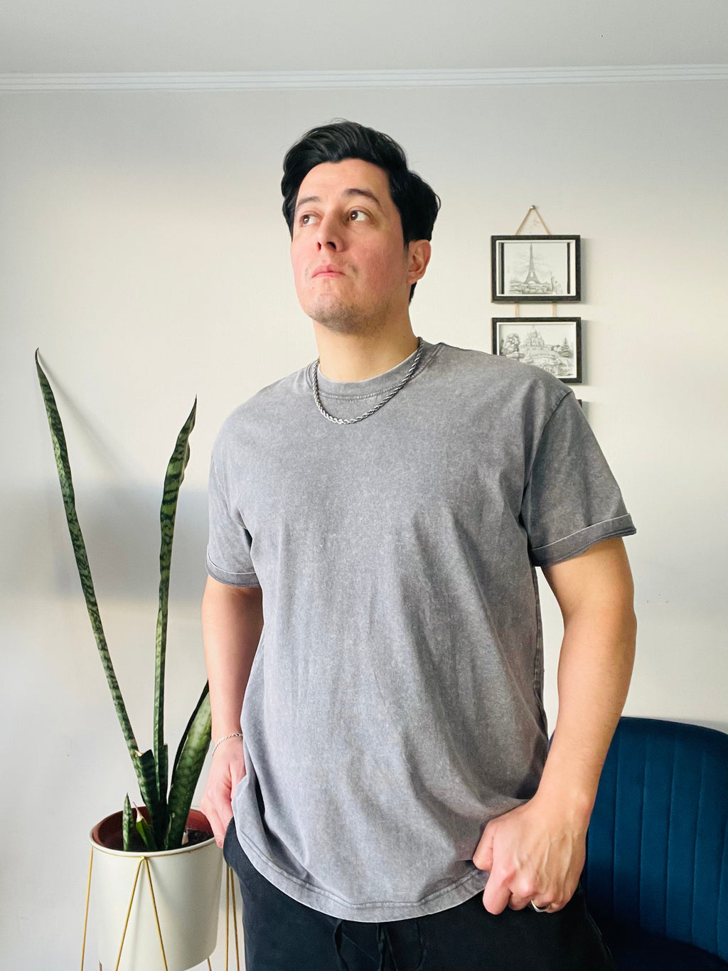 Polera oversize Acid Wash