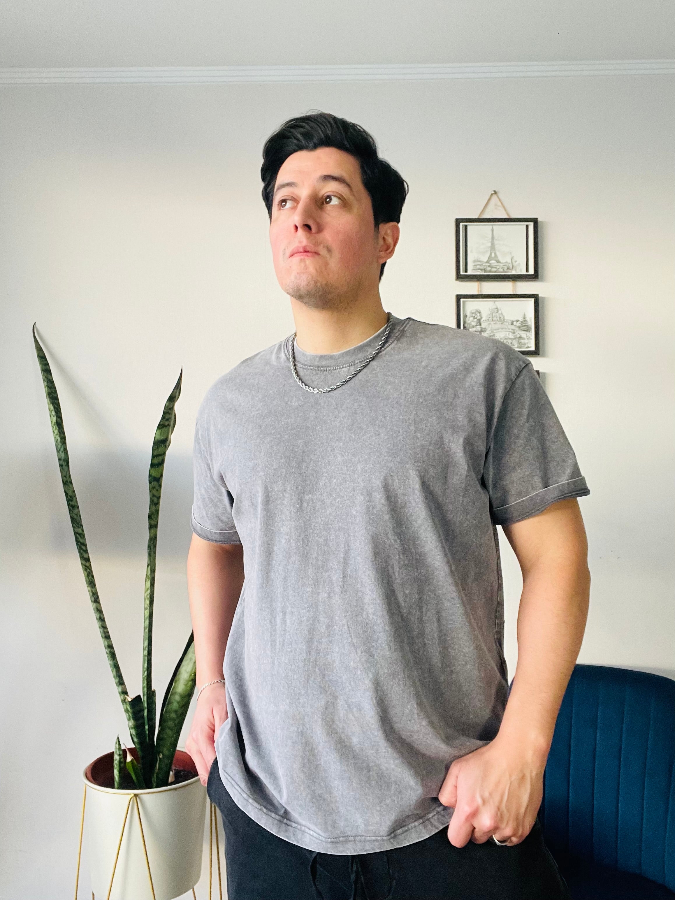 Polera oversize Acid Wash