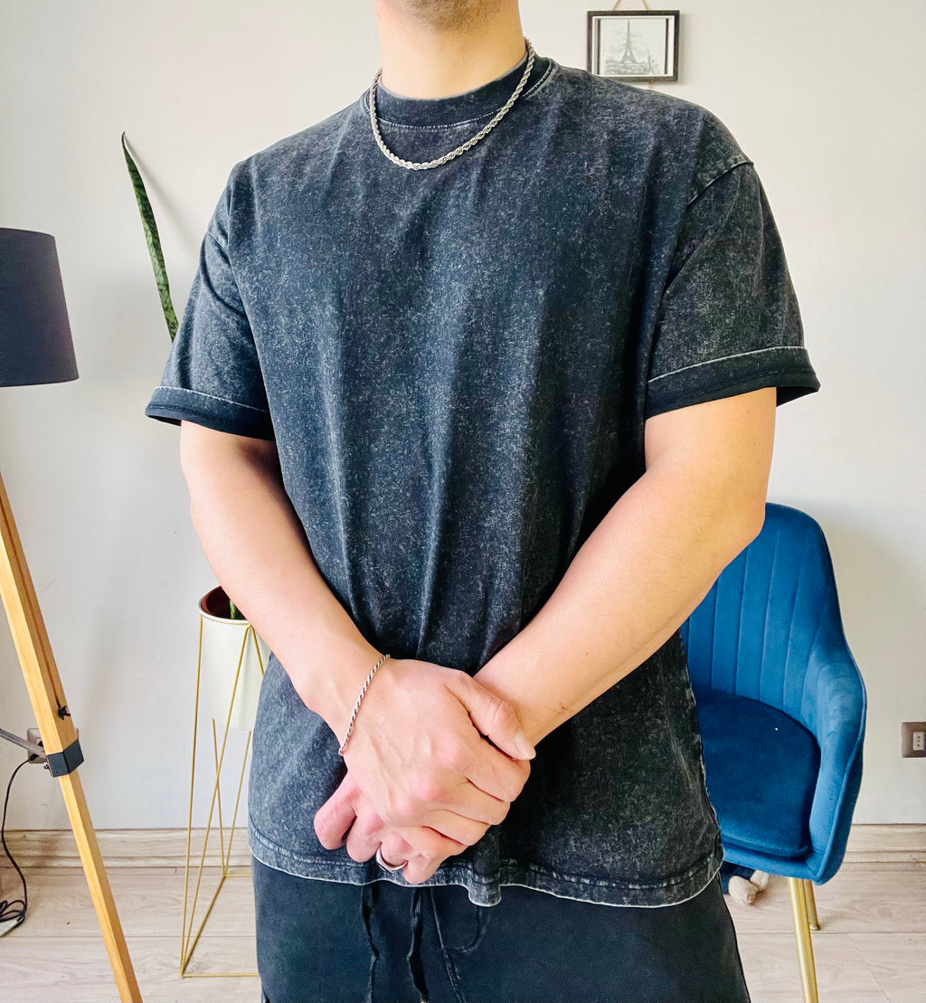 Polera oversize Acid Wash