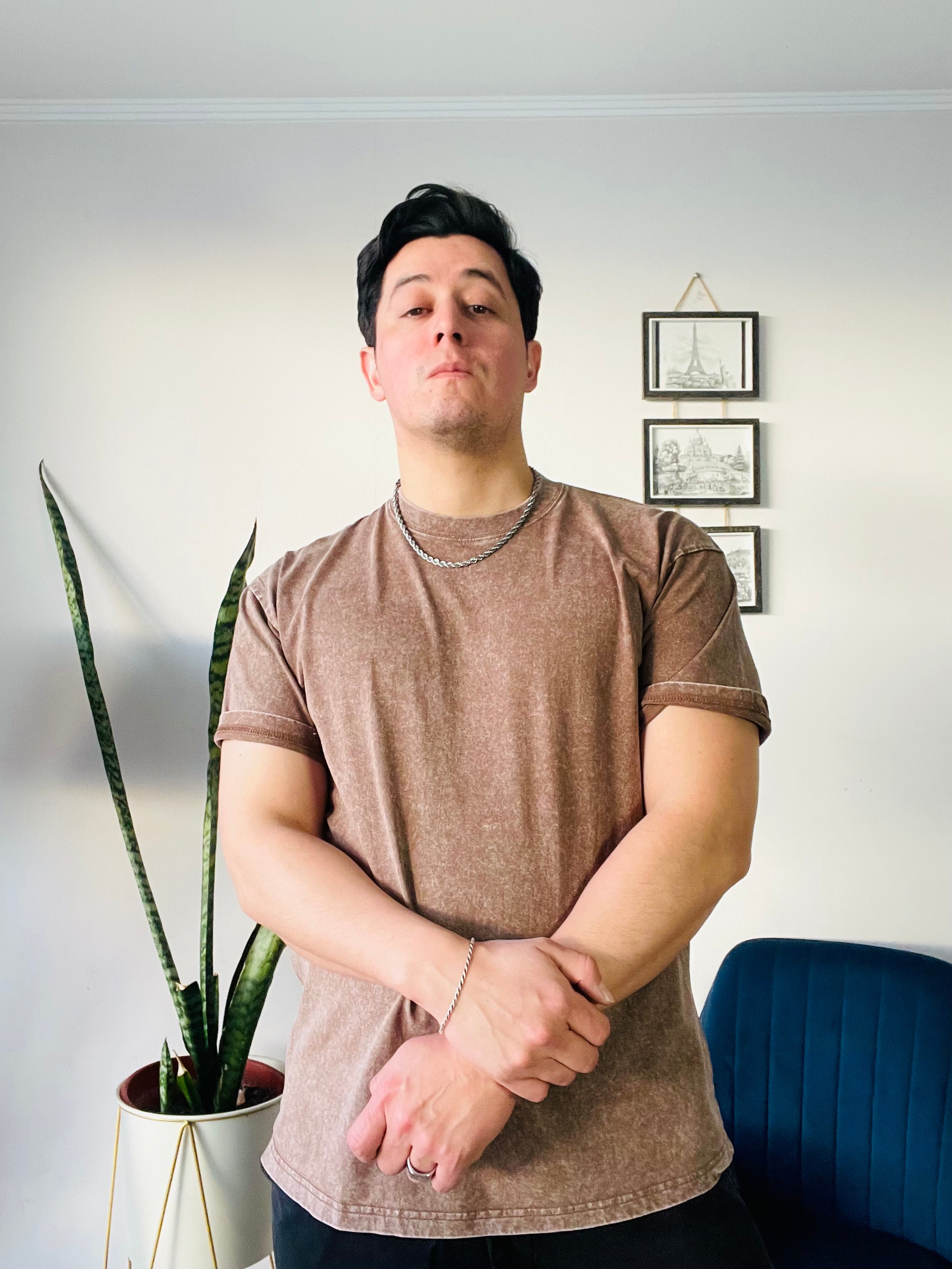 Polera oversize Acid Wash