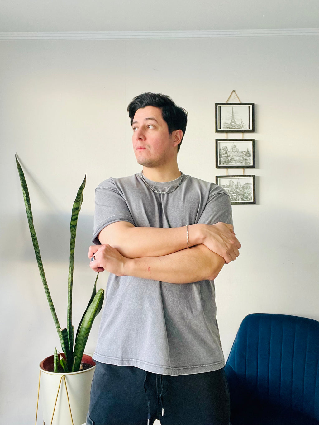 Polera oversize Acid Wash