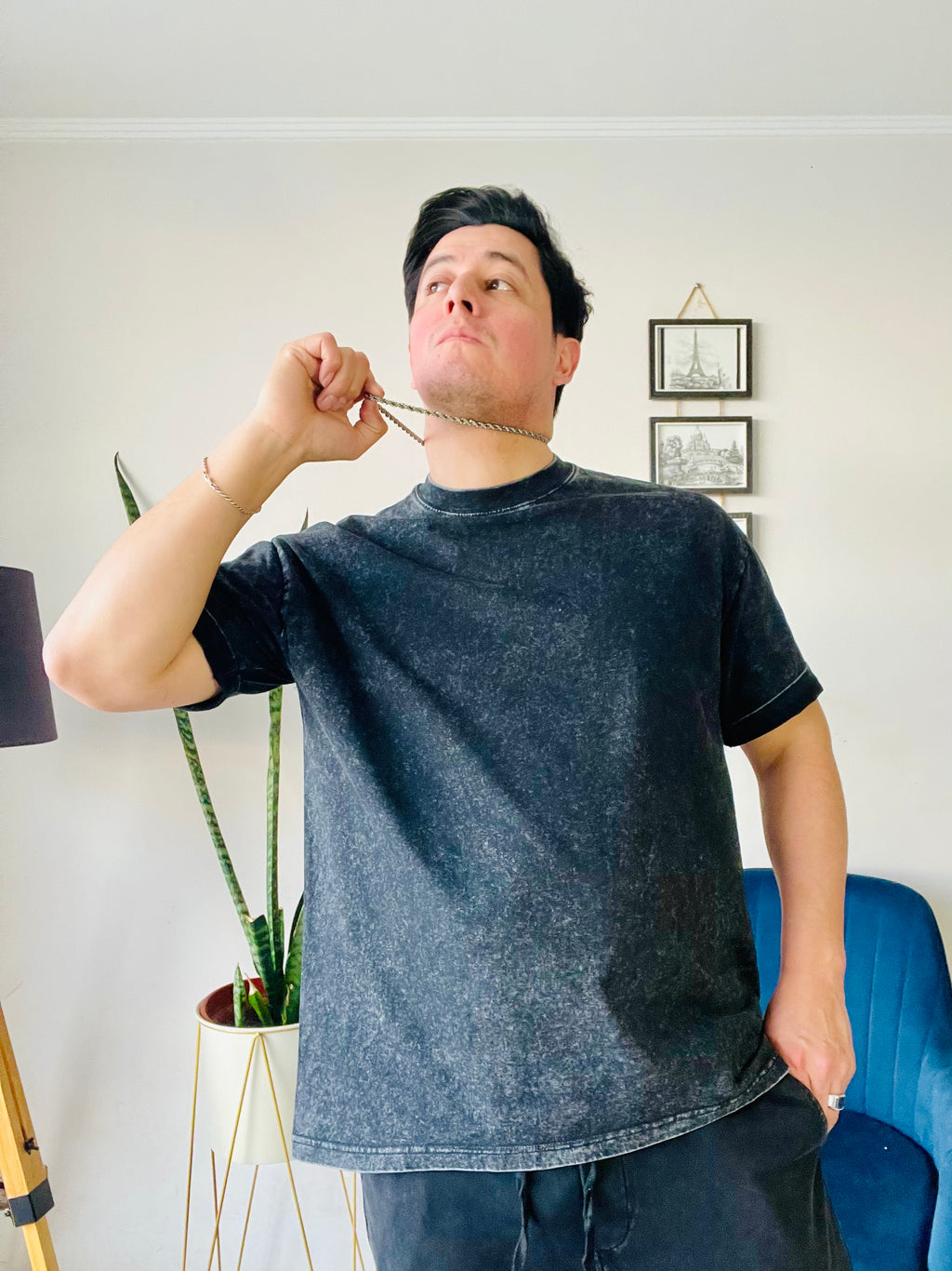 Polera oversize Acid Wash